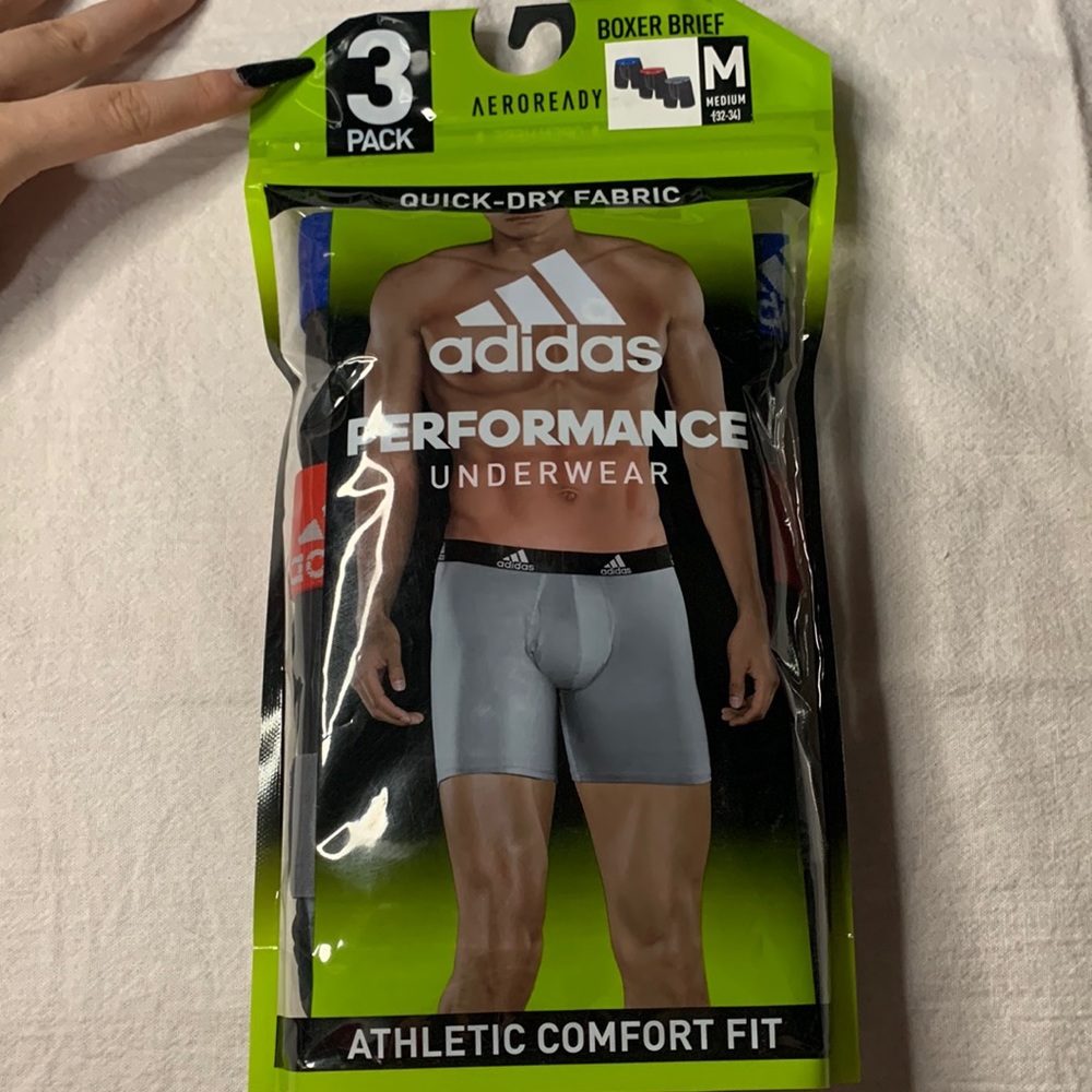 Men’s Adidas performance underwear dry fit fabric(3 pack)